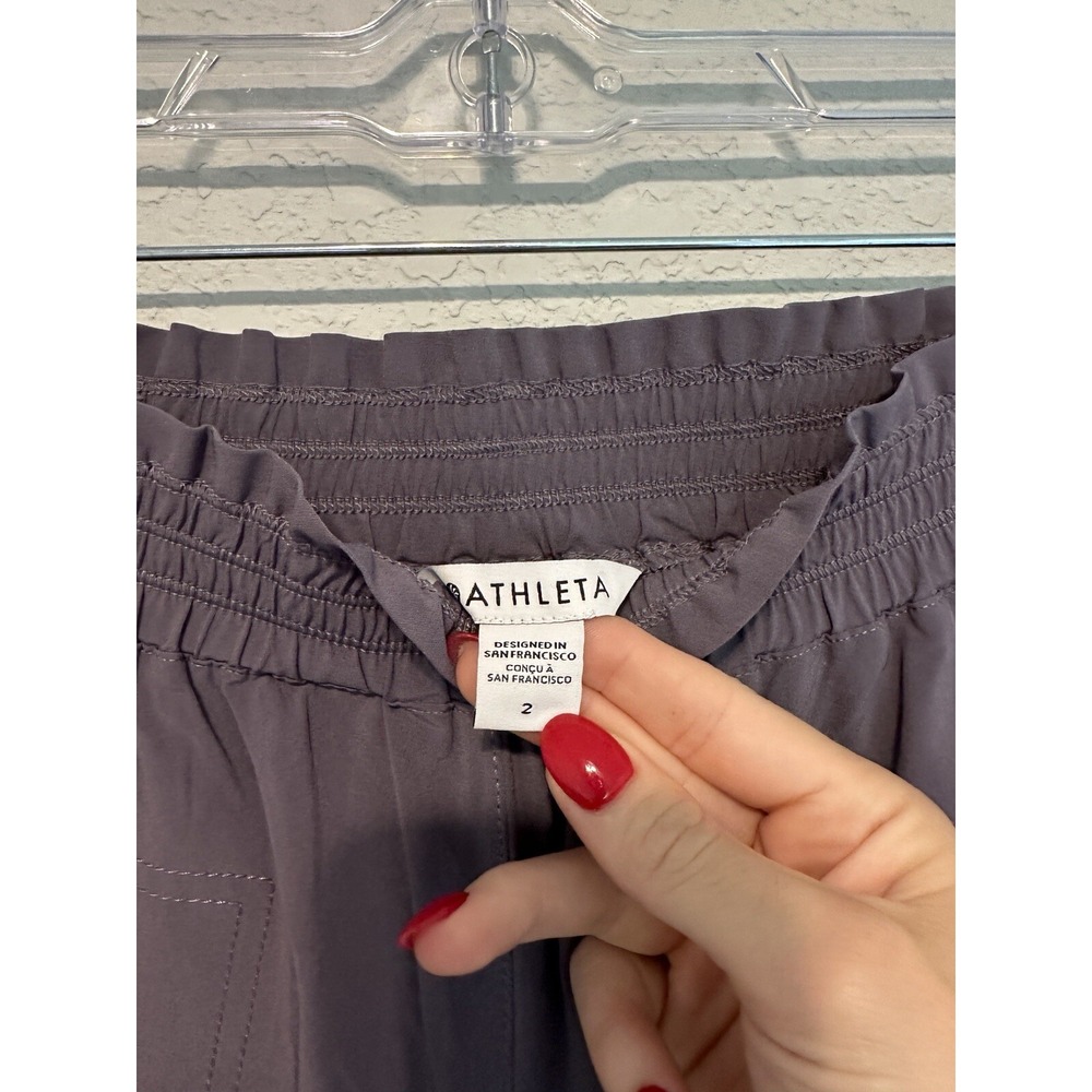 Athleta Savannah Jogger Pants Purple Women's Size 2 Athletic Gym Running Stretch - Picture 7 of 7